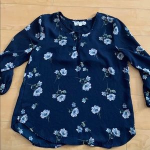 Flowered blouse size large